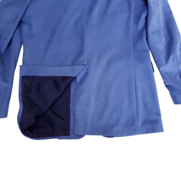 Vintage Pagano West Blue Polyester Western Blazer Jacket Sport Coat 42L - Picture 9 of 12